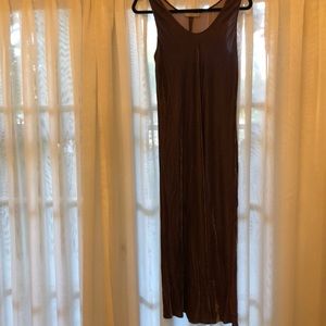 VINCE purple velvet sleeveless bias cut dress